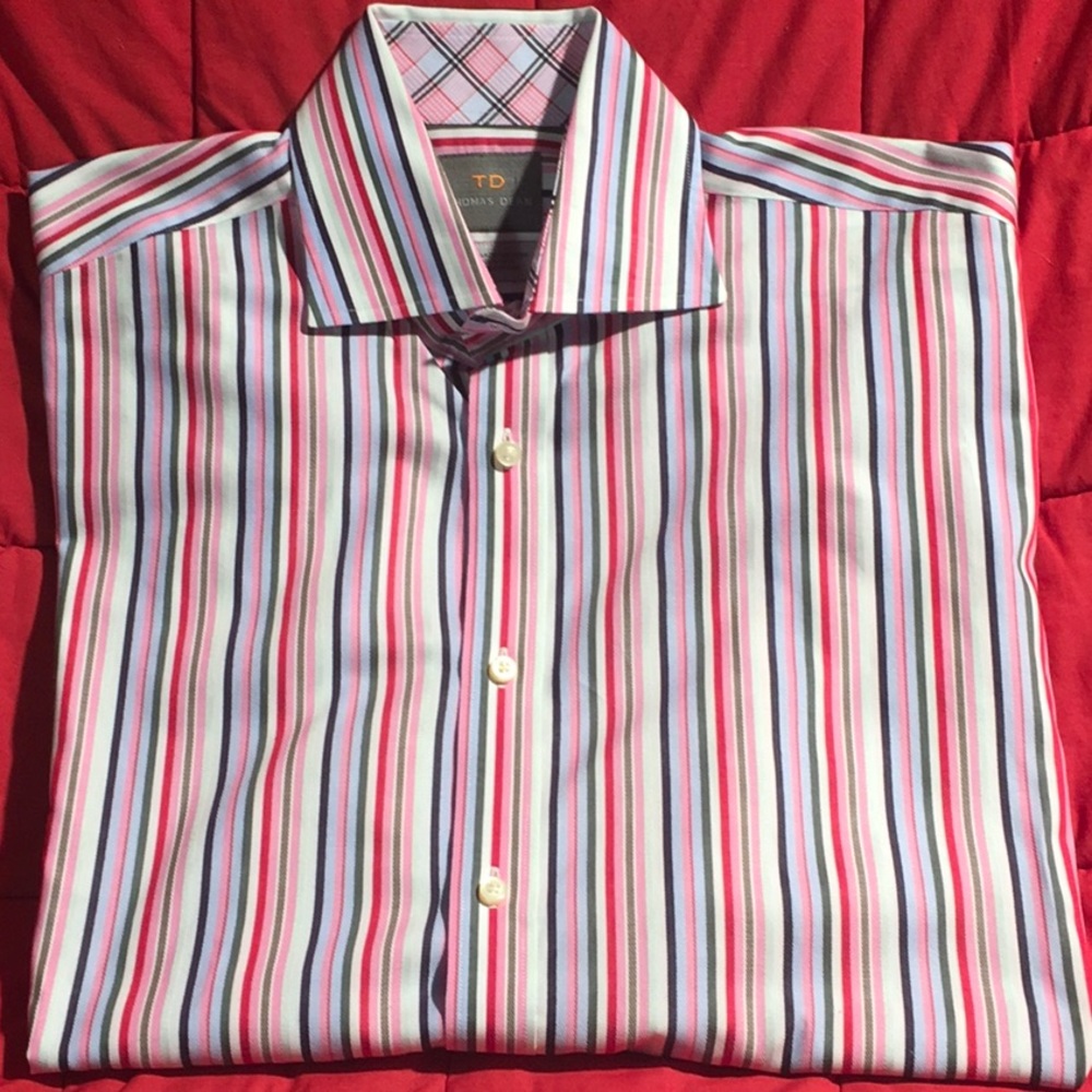 Thomas Dean Flip Cuff Shirt